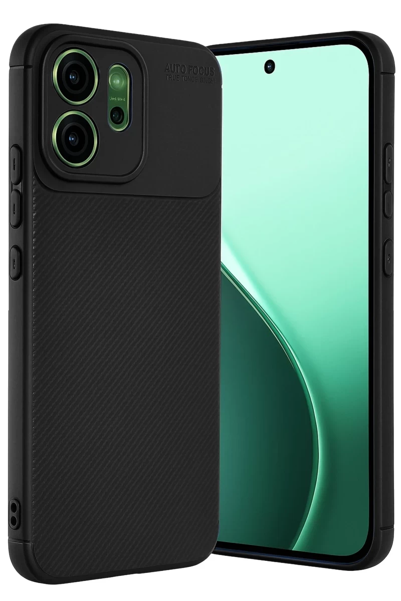 Oppo Reno 14 Uyumlu Auto Focus Karbon Kapak - Siyah