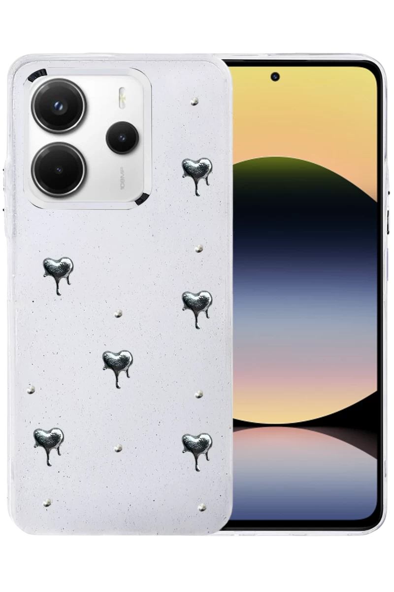 Xiaomi Redmi Note 14 4G Uyumlu Fiyonk Desenli Kapak - Desen 1