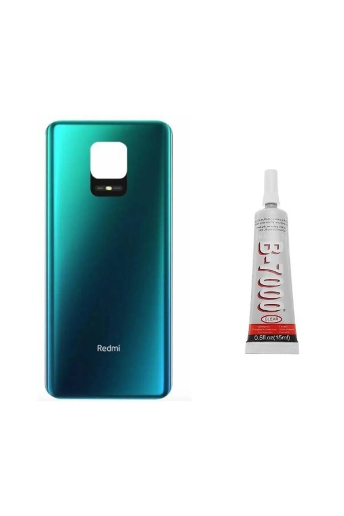 Redmi Note 9s Uyumlu - Note 9 Pro Arka Pil Kapağı Yapıştı