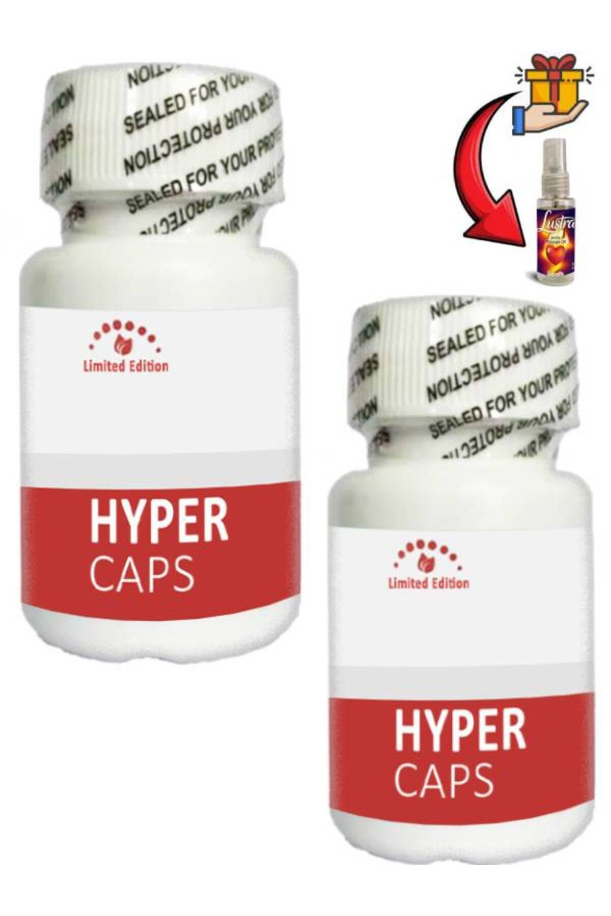 Hyper Erkeklere Özel Bölge Destekleyici 15'li x 2 ad-Lustra Masaj Yağı ile birlikte