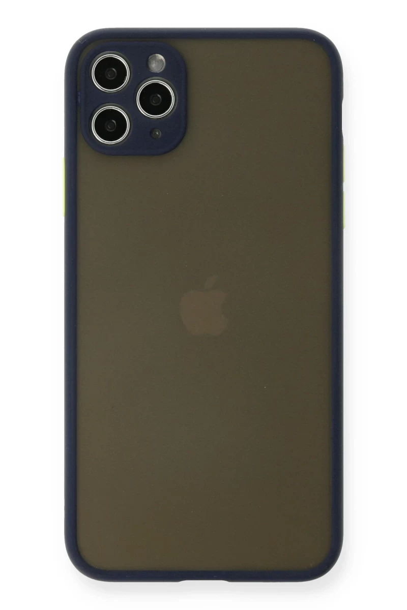 Apple iPhone 11 Pro Max Uyumlu Kılıf Montreal Silikon Kapak - Lacivert