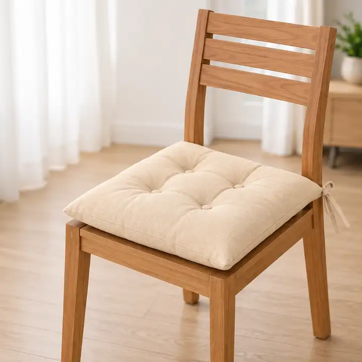 Bağcıklı Sandalye Minderi · 40 × 40 × 4 cm | Krem | Dış mekân