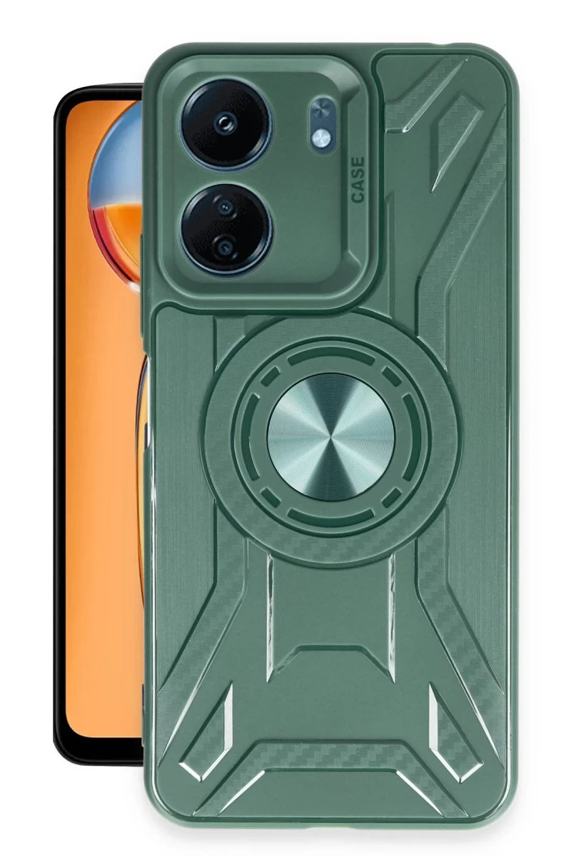 Xiaomi Redmi 13C Uyumlu Kılıf Lincoln Silikon - Koyu Yeşil