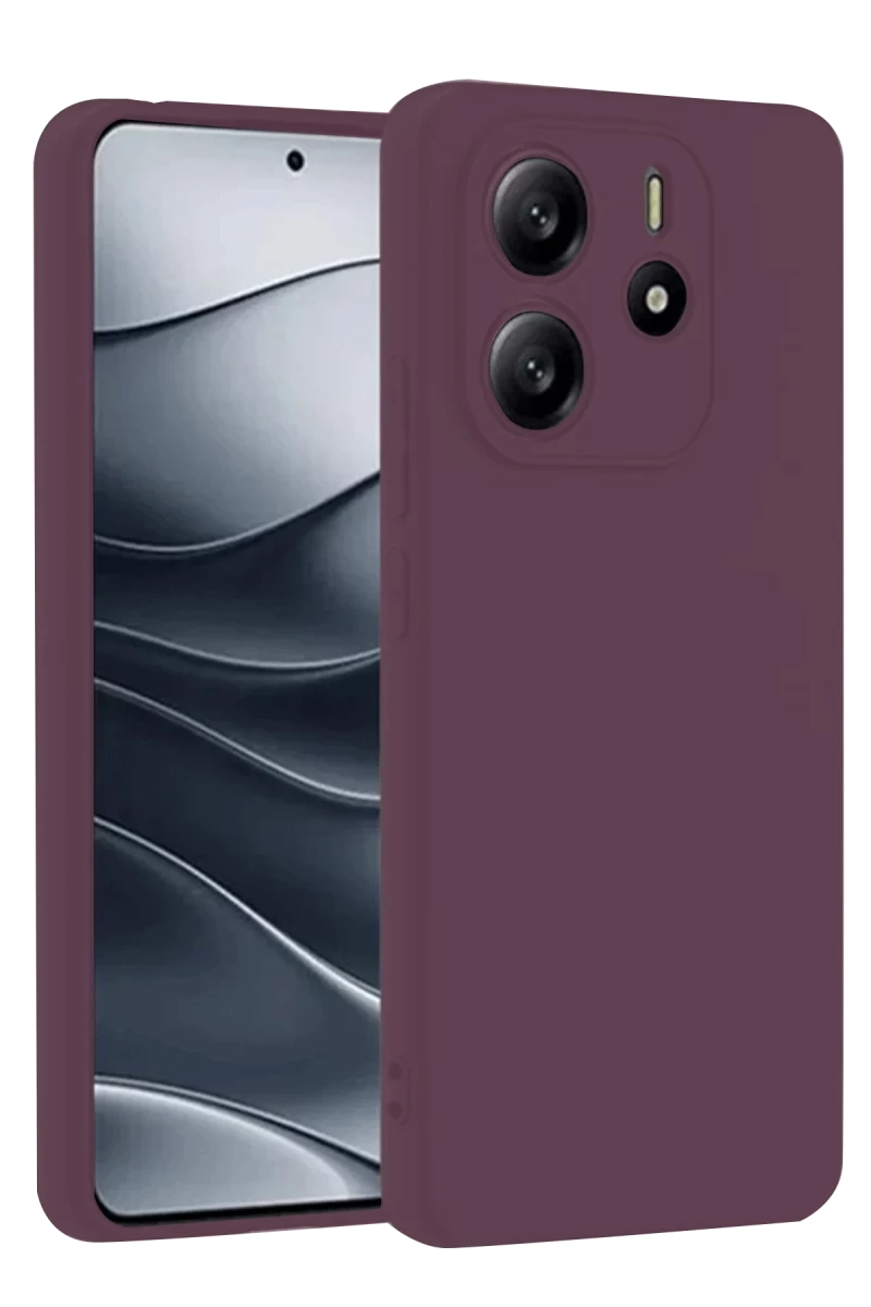 Xiaomi Redmi Note 14 4G Uyumlu Kılıf First Silikon - Mürdüm