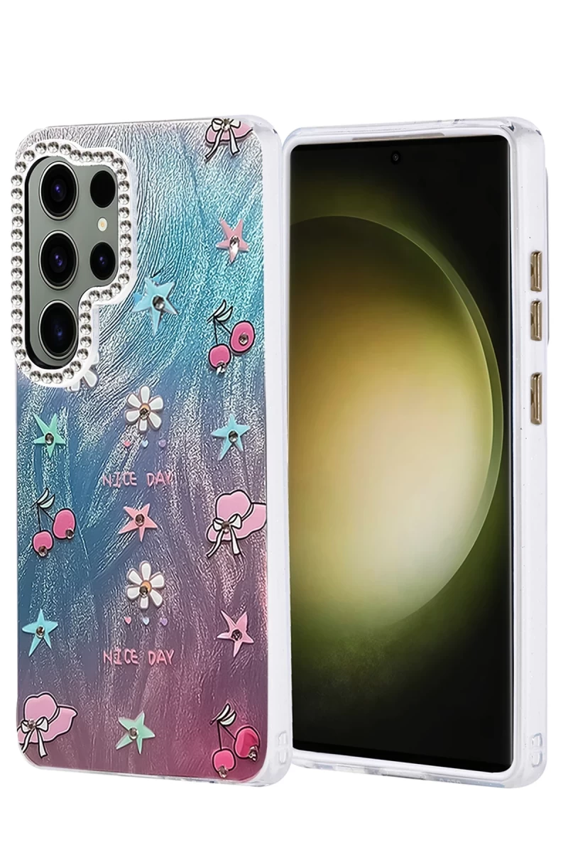 Samsung Galaxy S25 Ultra Uyumlu Kılıf Blade Aynalı Desenli Kapak - Desen 4
