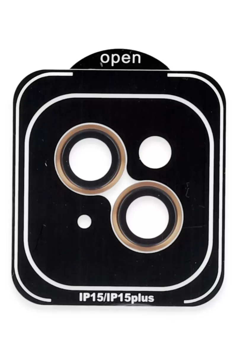 Joko Apple iPhone 15 Uyumlu PVD Metal Kamera Lens - Turuncu