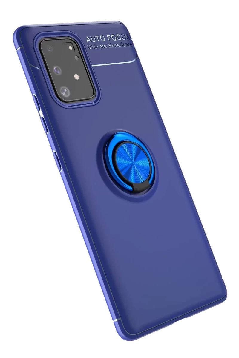 Samsung Galaxy A91 / S10 Lite Kılıf Range Yüzüklü Silikon - Mavi