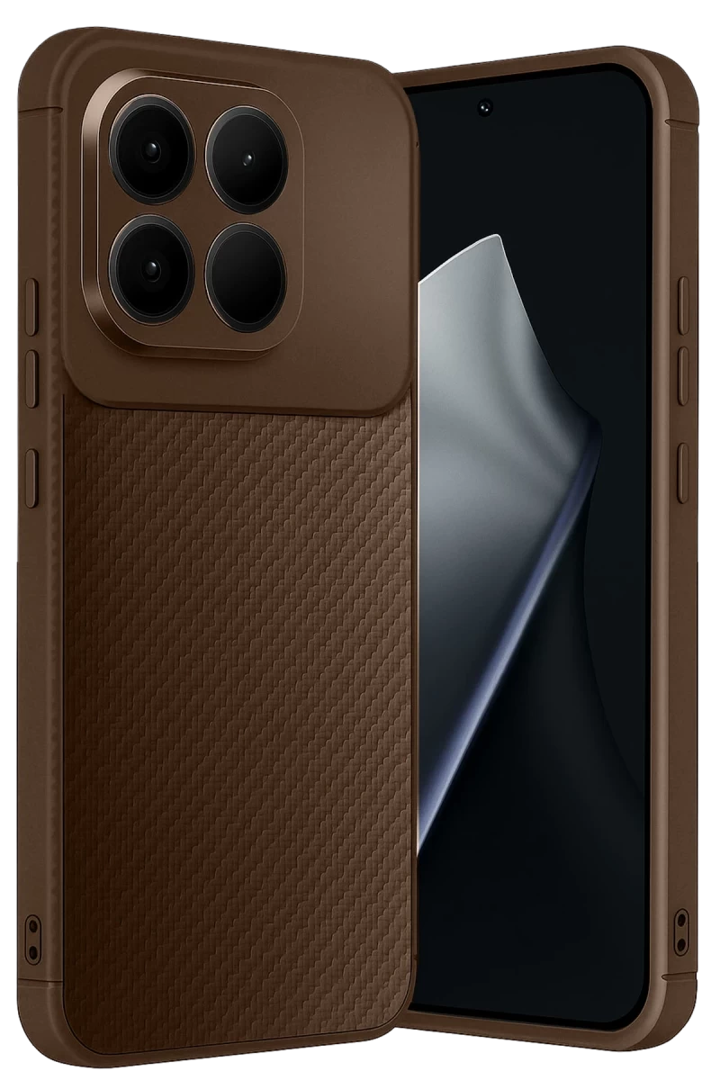 Xiaomi Mi 15T Uyumlu Auto Focus Karbon Kapak - Kahverengi