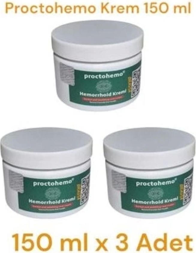 Proctohemo Krem 150 ml - Hemorrhoid Cream x 3 Adet
