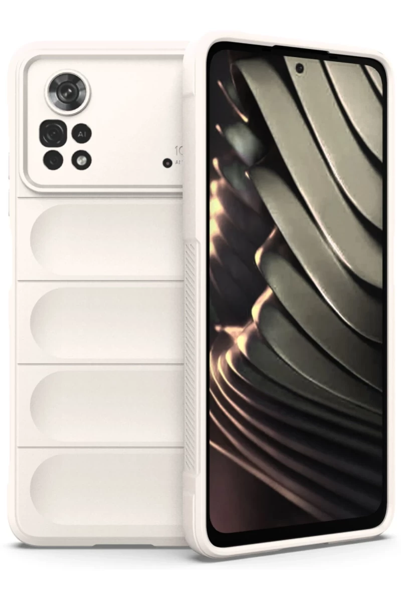 Xiaomi Poco X4 Pro 5G Uyumlu Kılıf Optimum Silikon - Krem