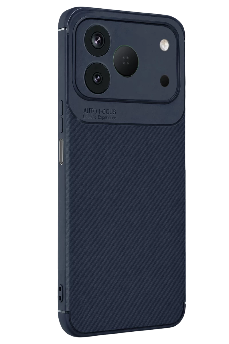 Tecno Spark 50 4G Uyumlu Auto Focus Karbon Kapak - Lacivert