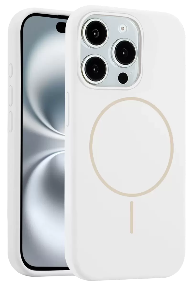Joko Apple iPhone 15 Pro Max Uyumlu Kılıf Jully Magsafe Kapak - Beyaz