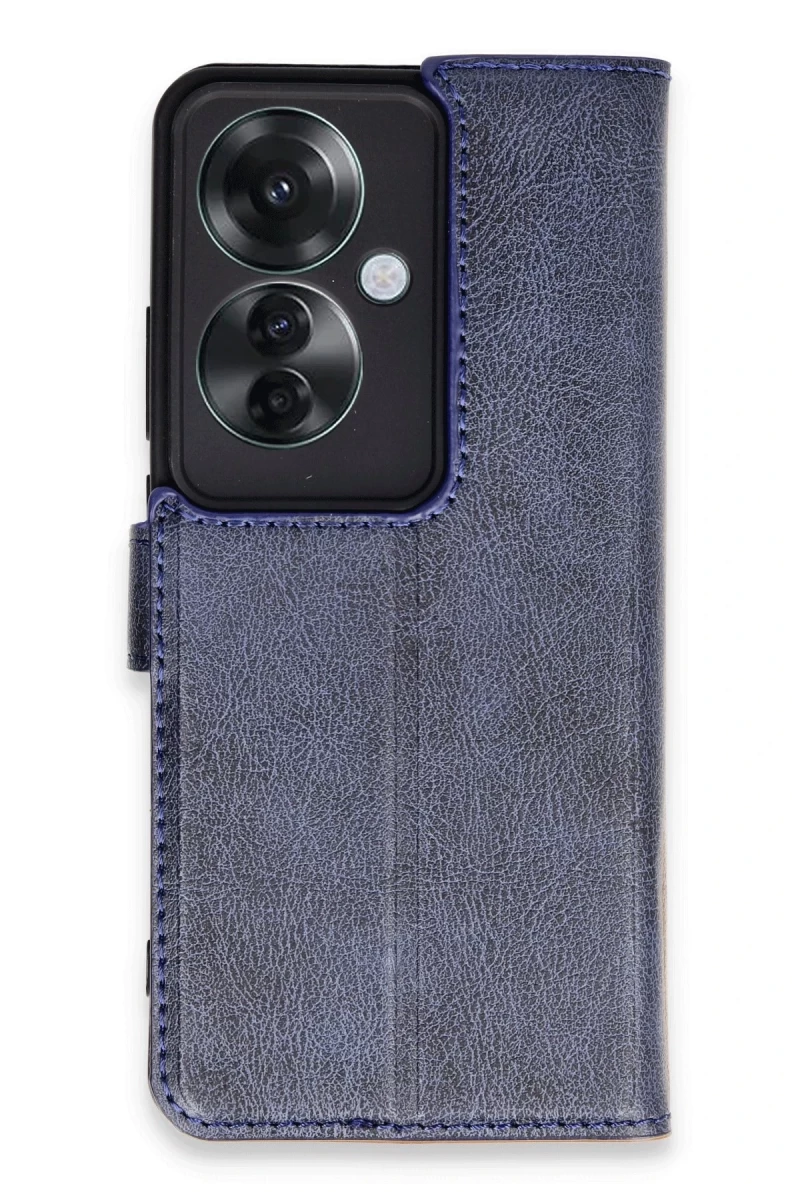 Oppo Reno 11F Uyumlu Kılıf Trend S Plus Kapaklı Kılıf - Lacivert