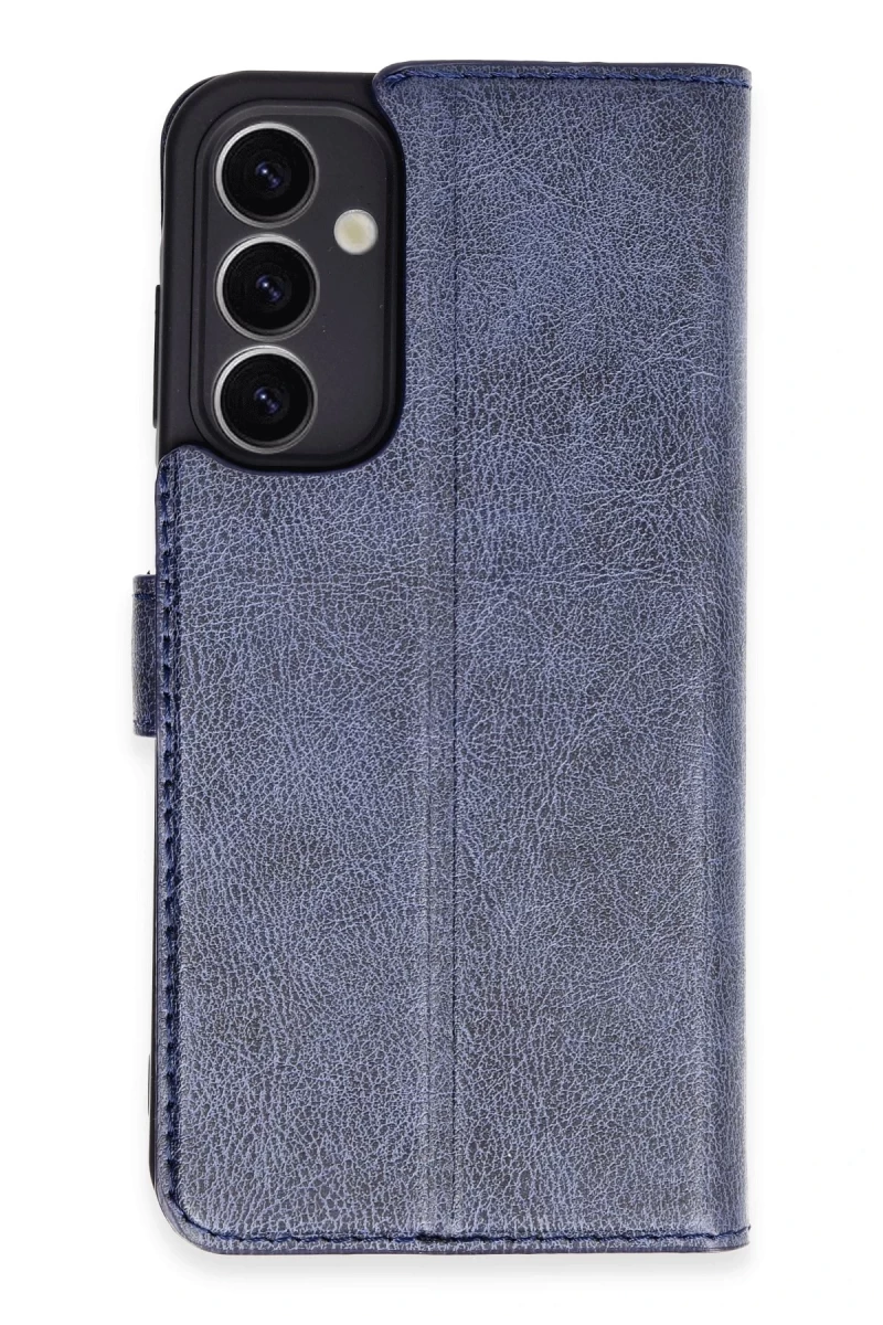 Samsung Galaxy A25 5G Uyumlu Kılıf Trend S Plus Kapaklı Kılıf - Lacivert