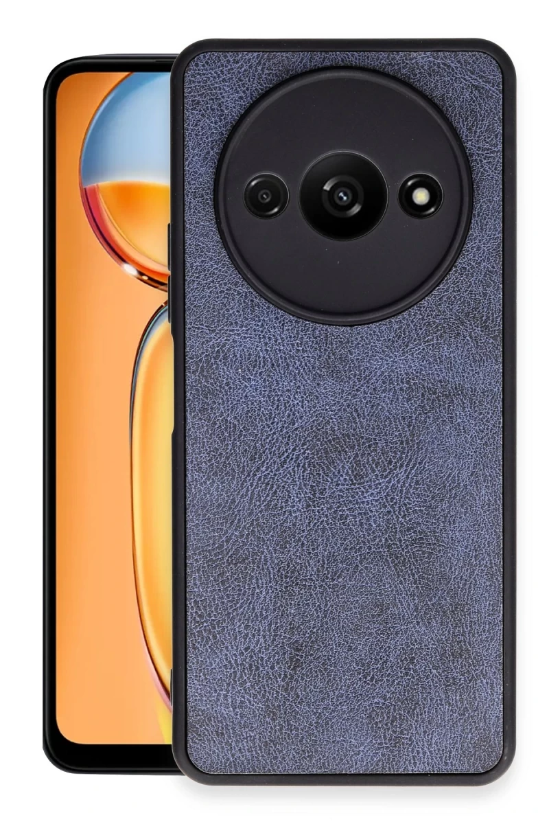 Xiaomi Redmi A3 4G Uyumlu Kılıf Aras Deri Kapak - Lacivert