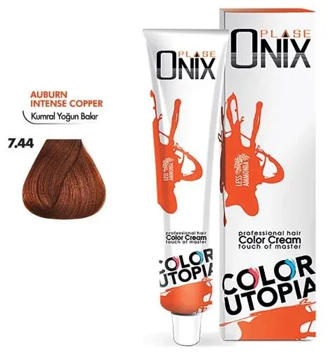 Tüp Saç Boyası 60 ml Profesyonel Krem Boya - 7/44 Kumral Yoğun Bakir