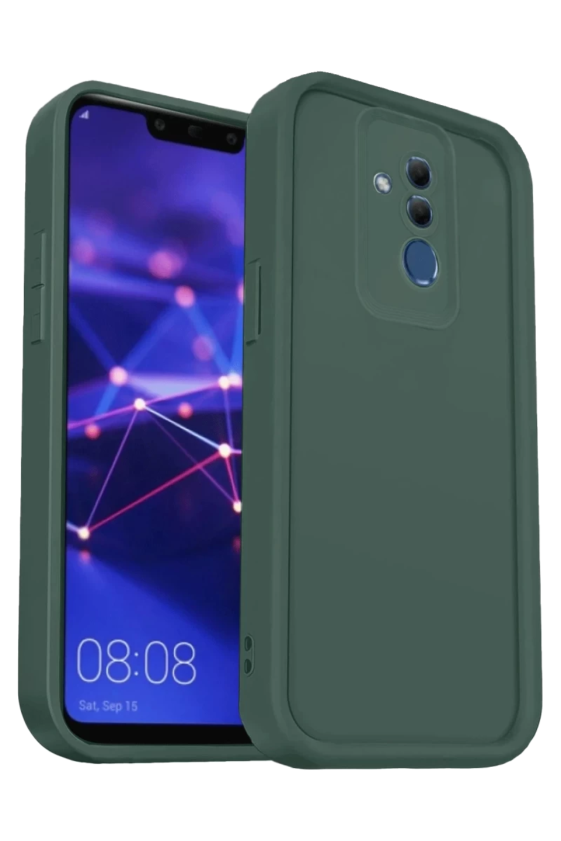 Huawei Mate 20 Lite Uyumlu Kılıf Viera Silikon - Koyu Yeşil
