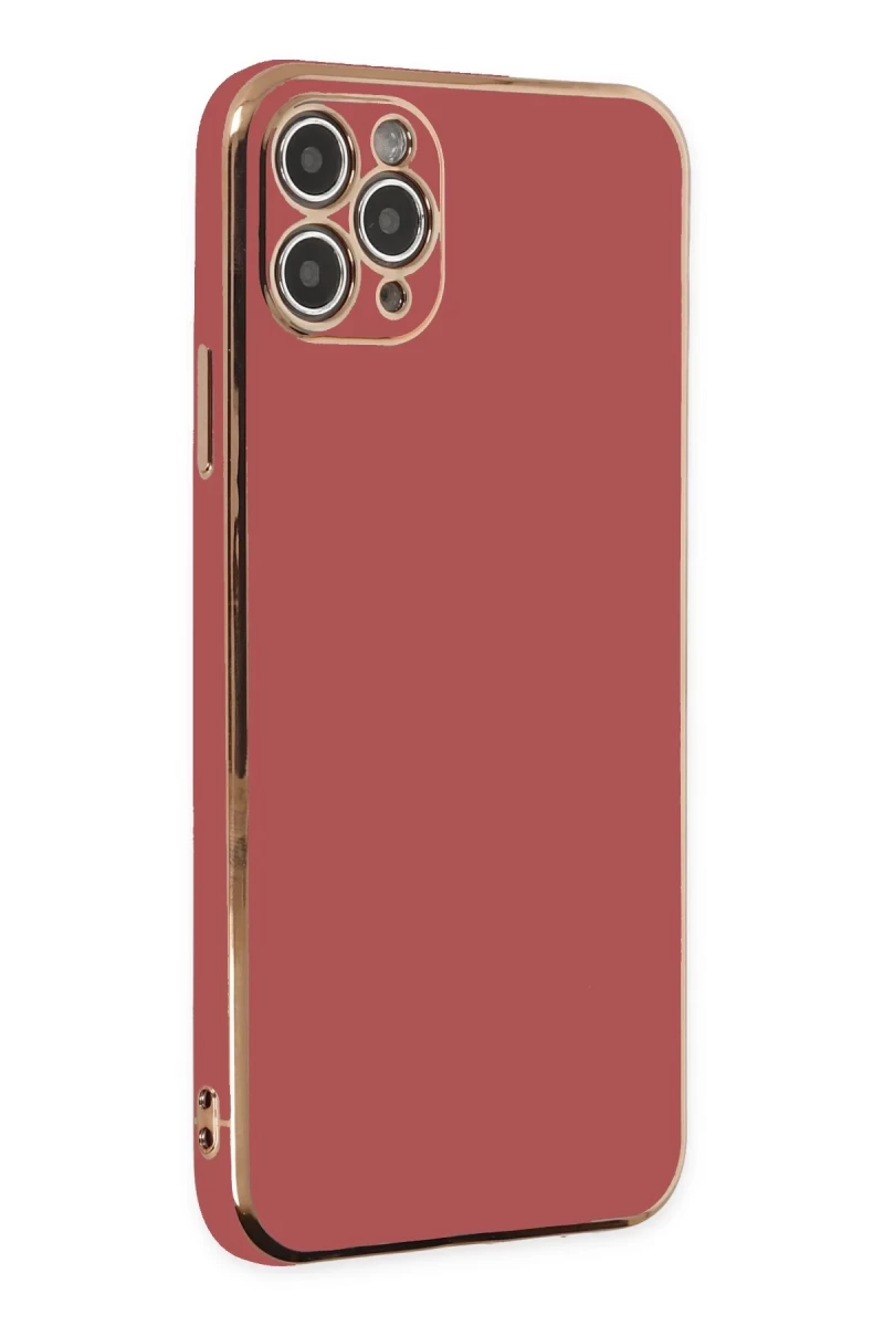 Apple iPhone 11 Pro Max Uyumlu Kılıf Volet Silikon - Kırmızı
