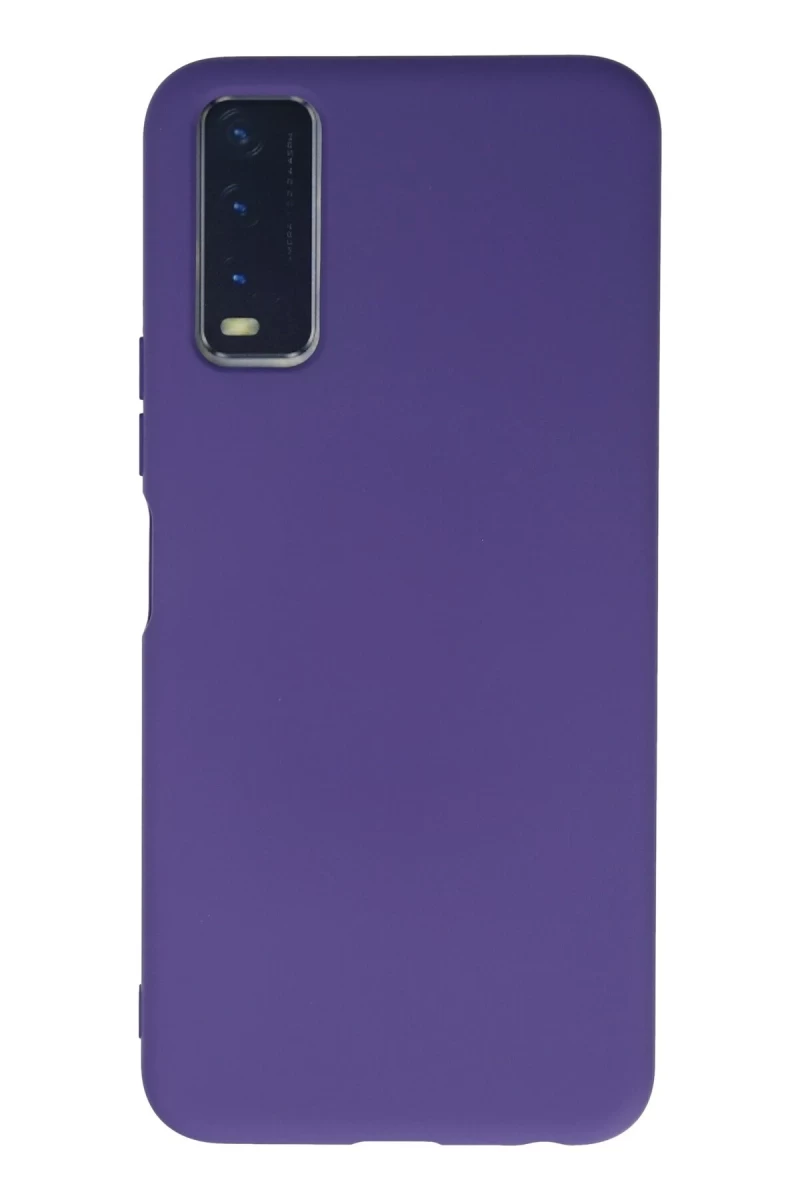 Vivo Y11S Uyumlu Kılıf Nano içi Kadife Silikon - Mor