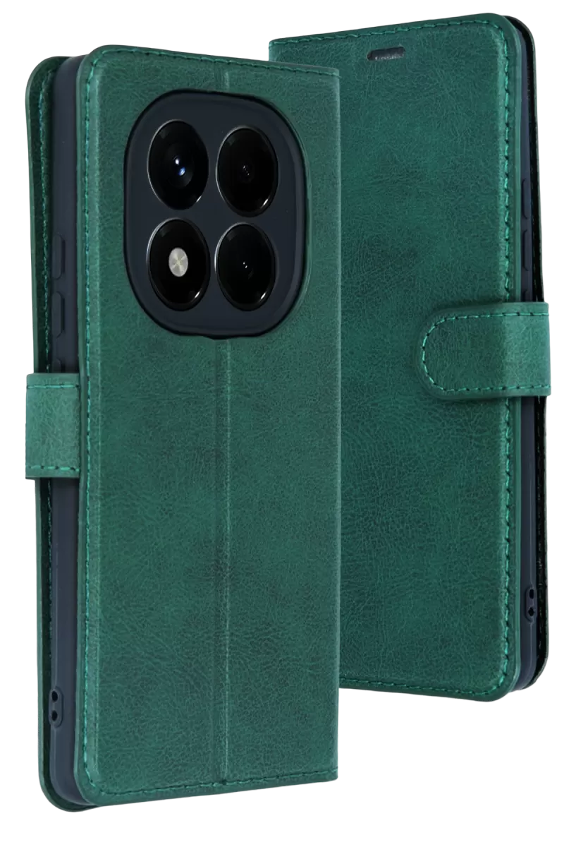 Xiaomi Redmi Note 15 4G Uyumlu Trend S Plus Kapaklı Kılıf - Yeşil