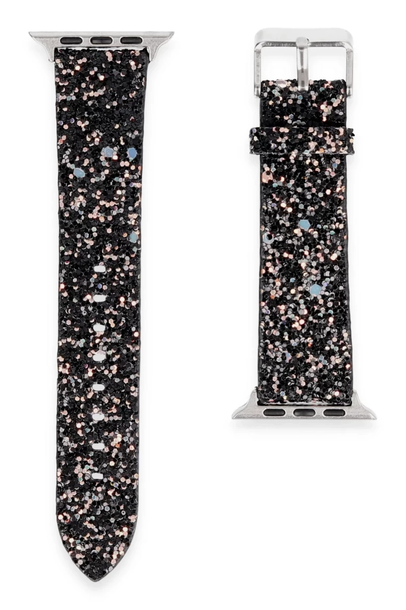 Apple Watch 42mm Uyumlu Starry Taşlı Kordon - Siyah