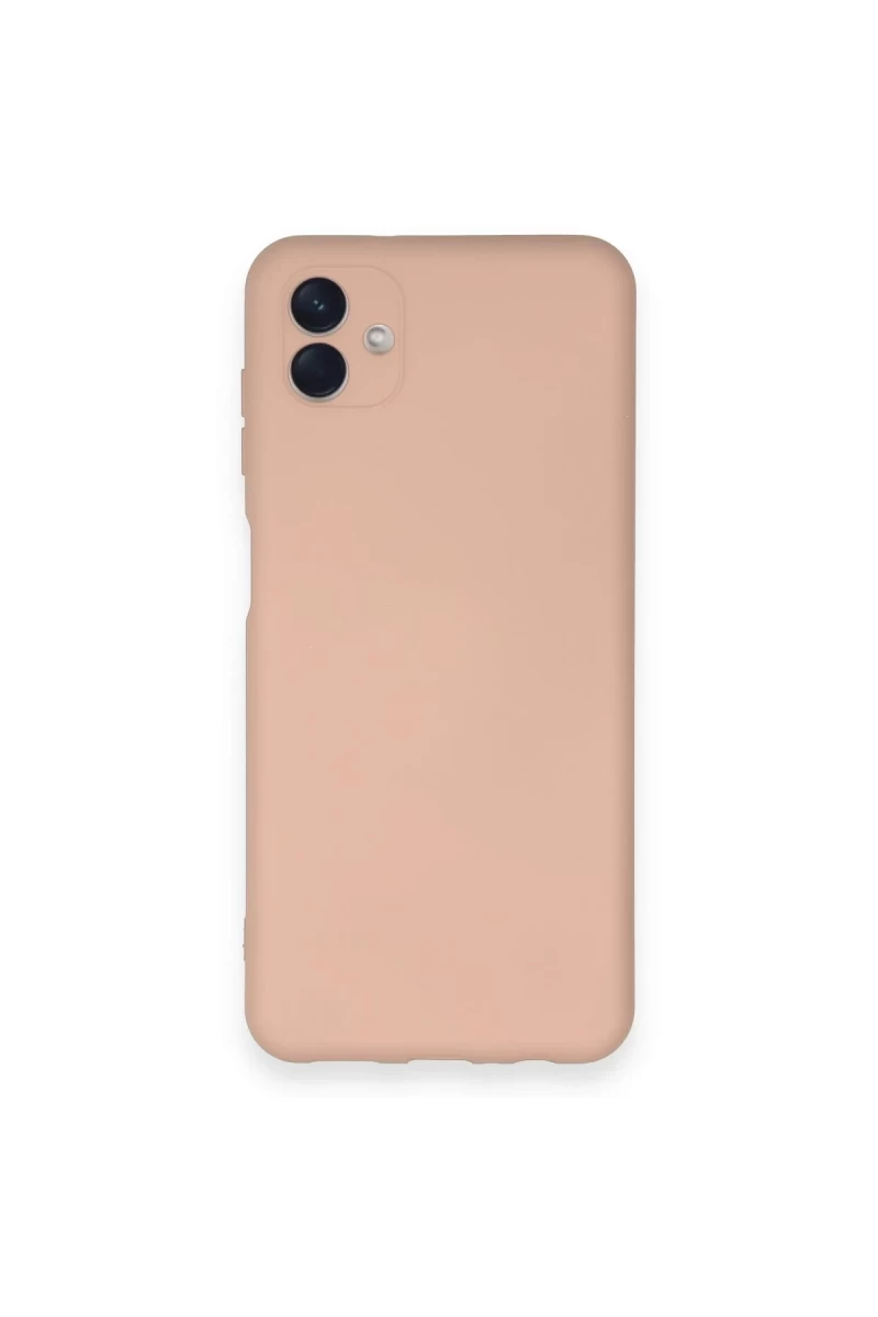 Samsung Galaxy A04 Uyumlu Kılıf Nano içi Kadife Silikon - Pudra