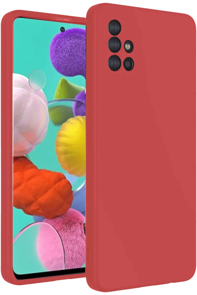 Samsung Galaxy A31 Uyumlu Kılıf Nano içi Kadife Silikon - Kiremit