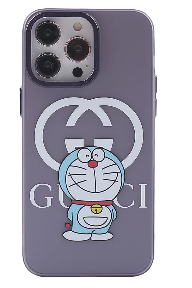 Apple iPhone 14 Pro Uyumlu Kılıf Prada Desenli Kapak - Prada Mor - 3