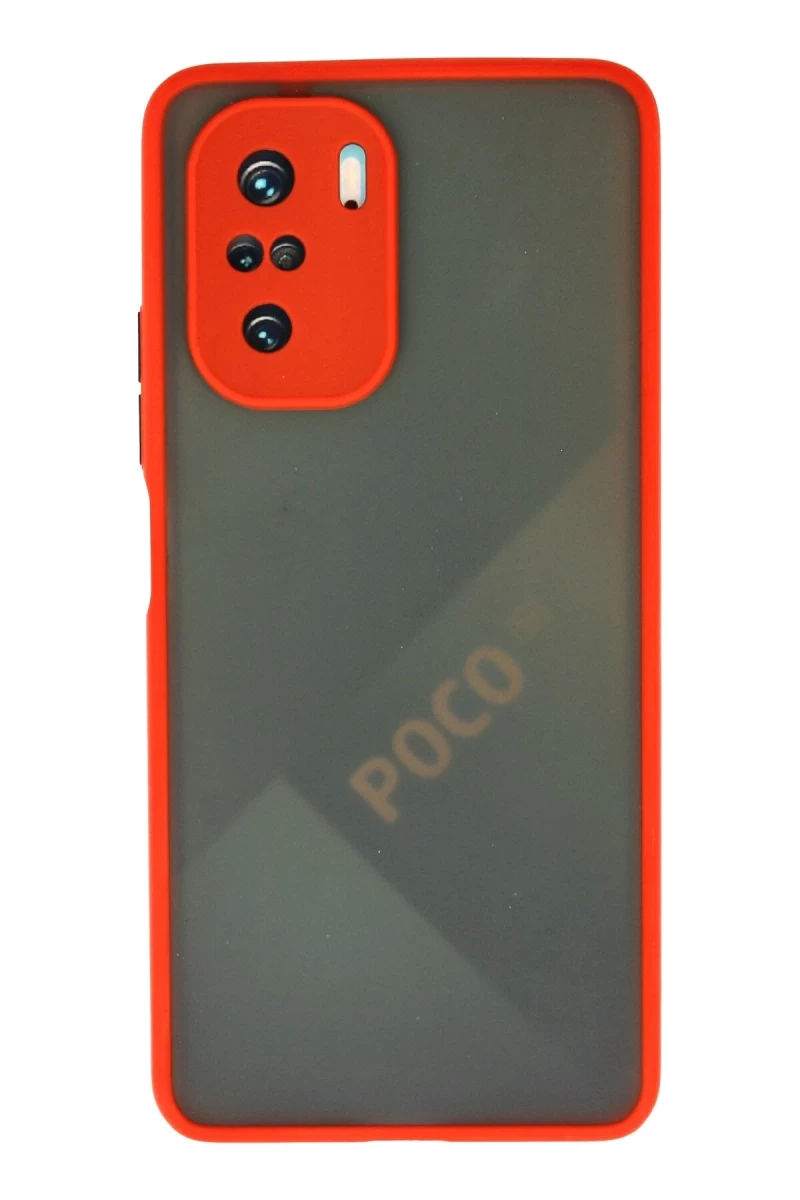Xiaomi Poco F3 Uyumlu Kılıf Montreal Silikon Kapak - Kırmızı