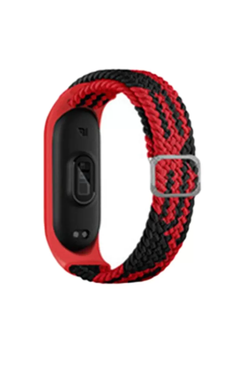 Xiaomi Mi Band 7 Uyumlu Star Kordon - Kırmızı-Siyah