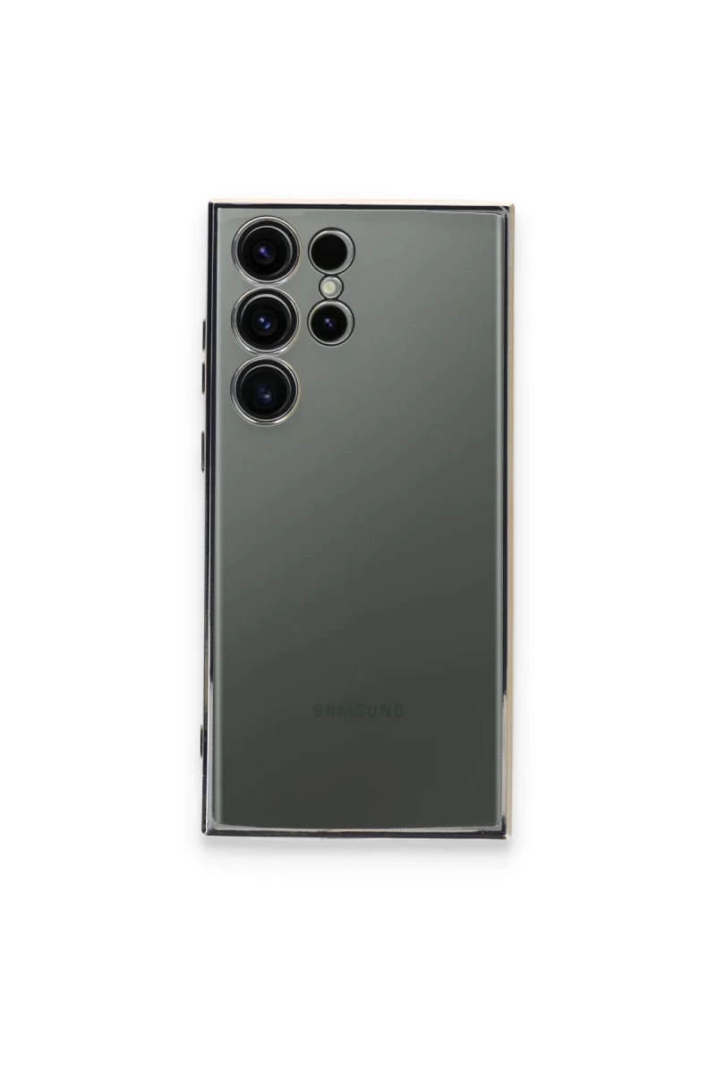 Samsung Galaxy S23 Ultra Uyumlu Kılıf Lensli Silikon - Gold