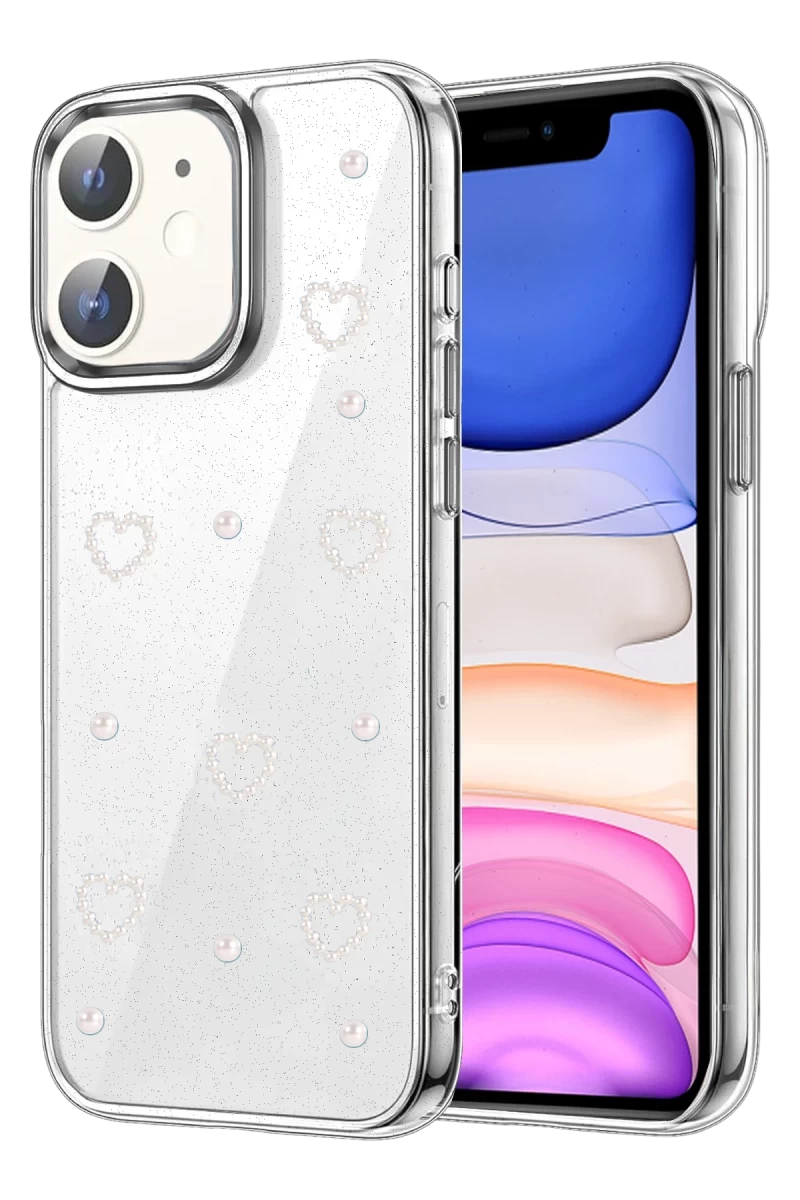 Apple iPhone 12 Uyumlu Fiyonk Desenli Kapak - Desen 10