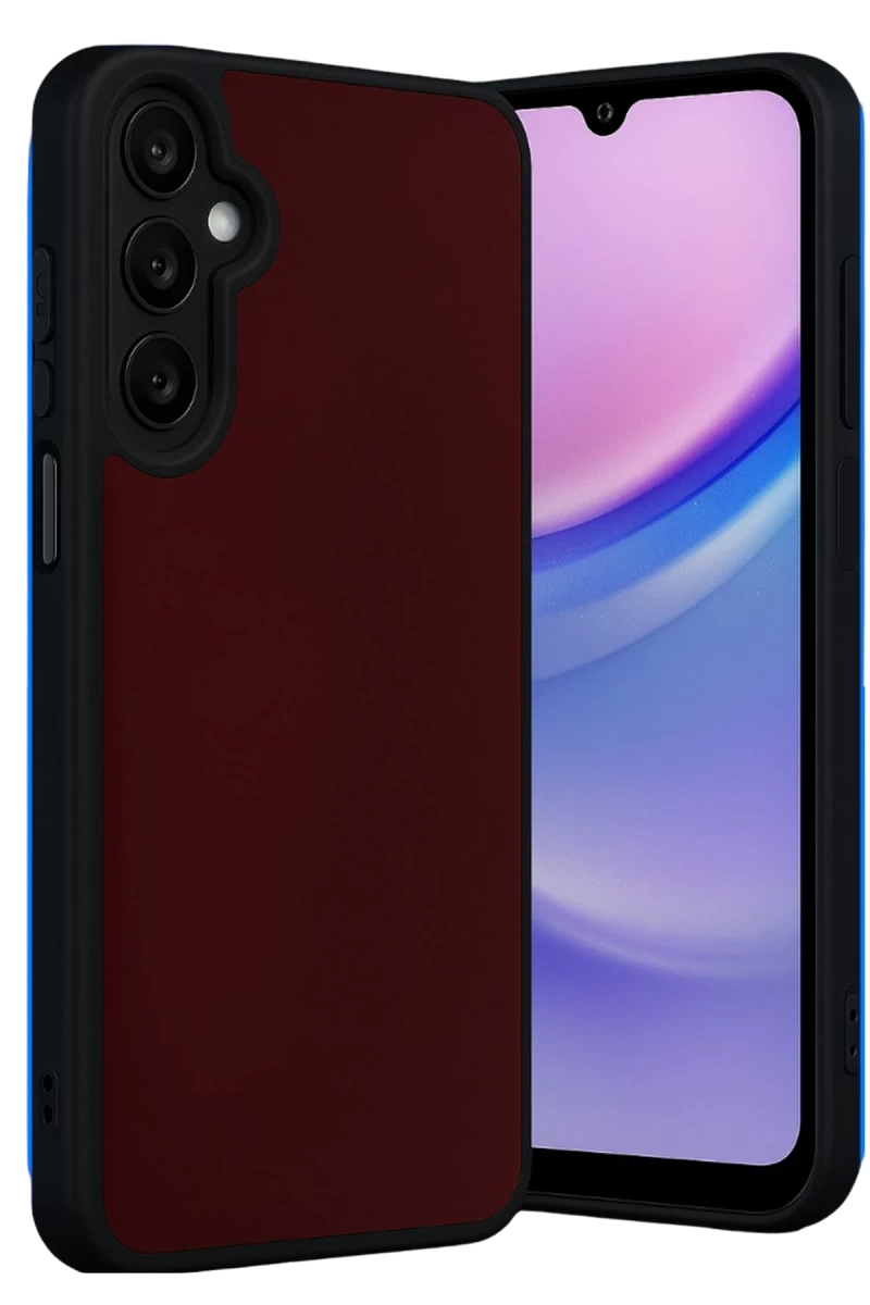 Samsung Galaxy M15 Uyumlu Kılıf Aras Deri Kapak - Bordo