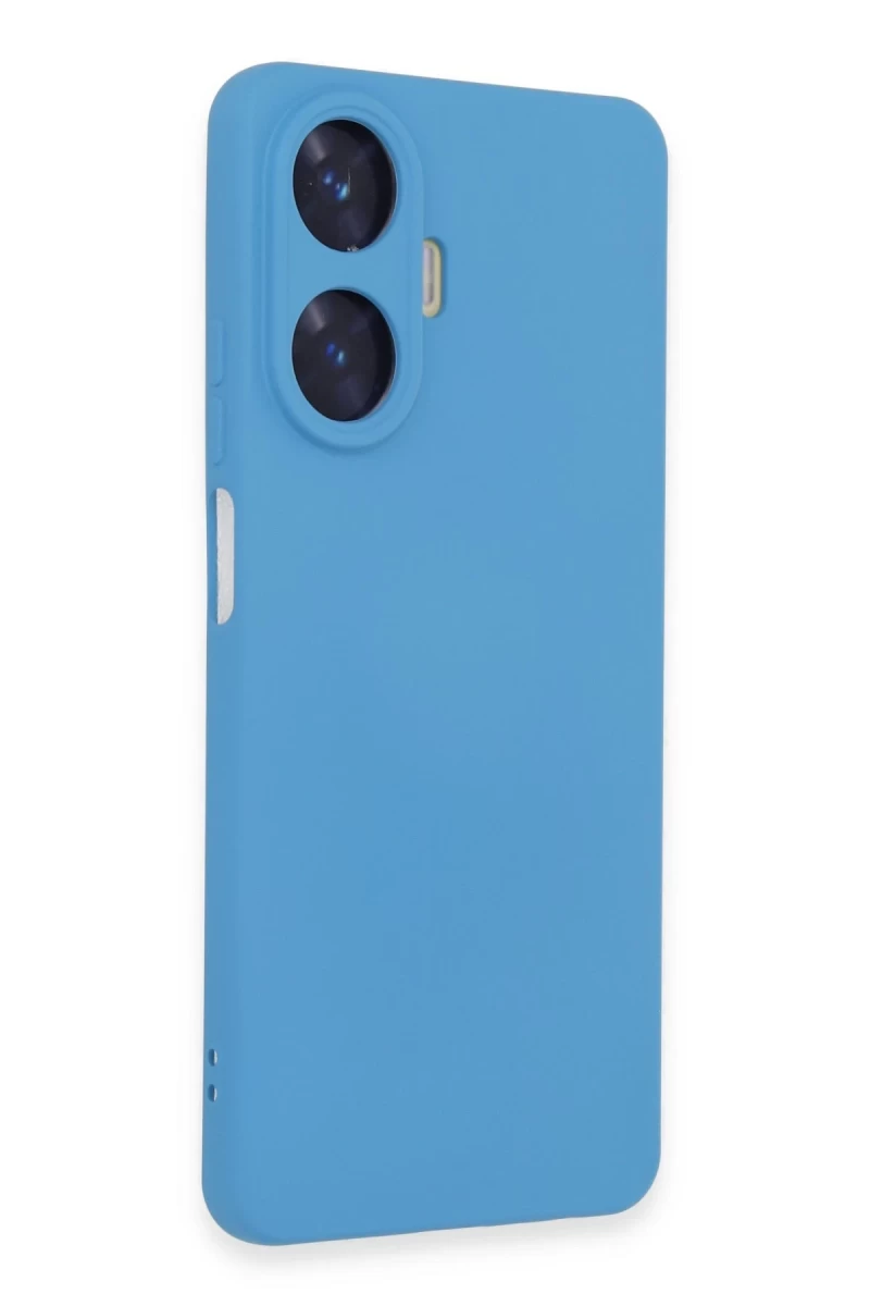Realme C55 Uyumlu Kılıf Nano içi Kadife Silikon - Mavi
