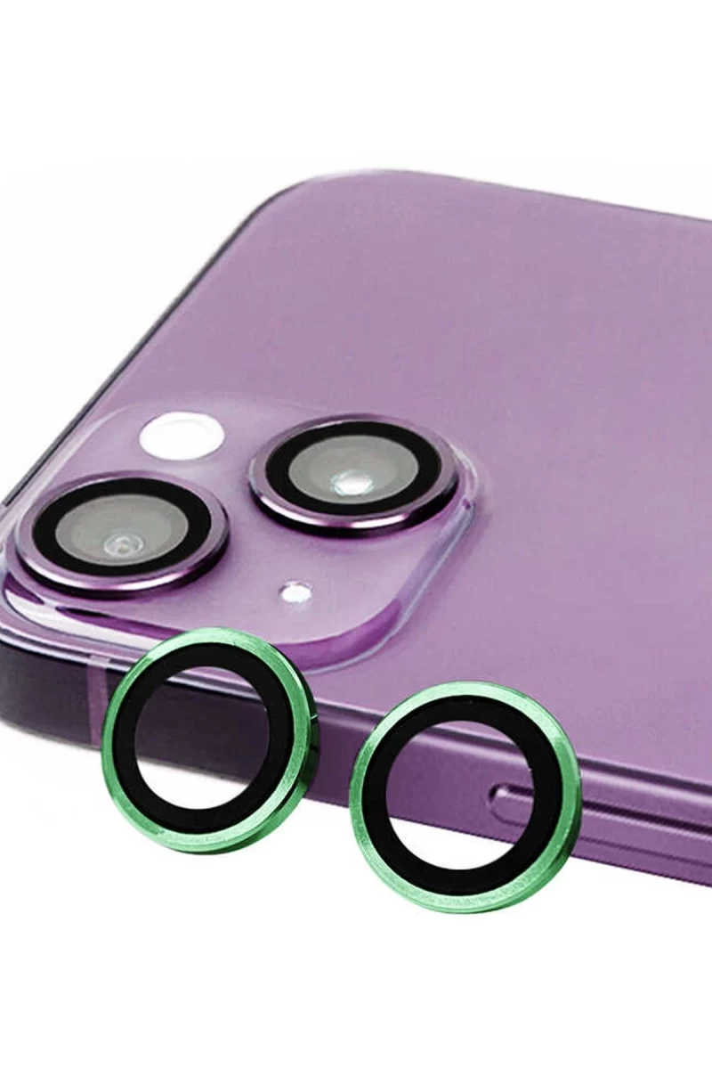 Apple iPhone 13 Mini Uyumlu Raze Metal Kamera Lens - Yeşil