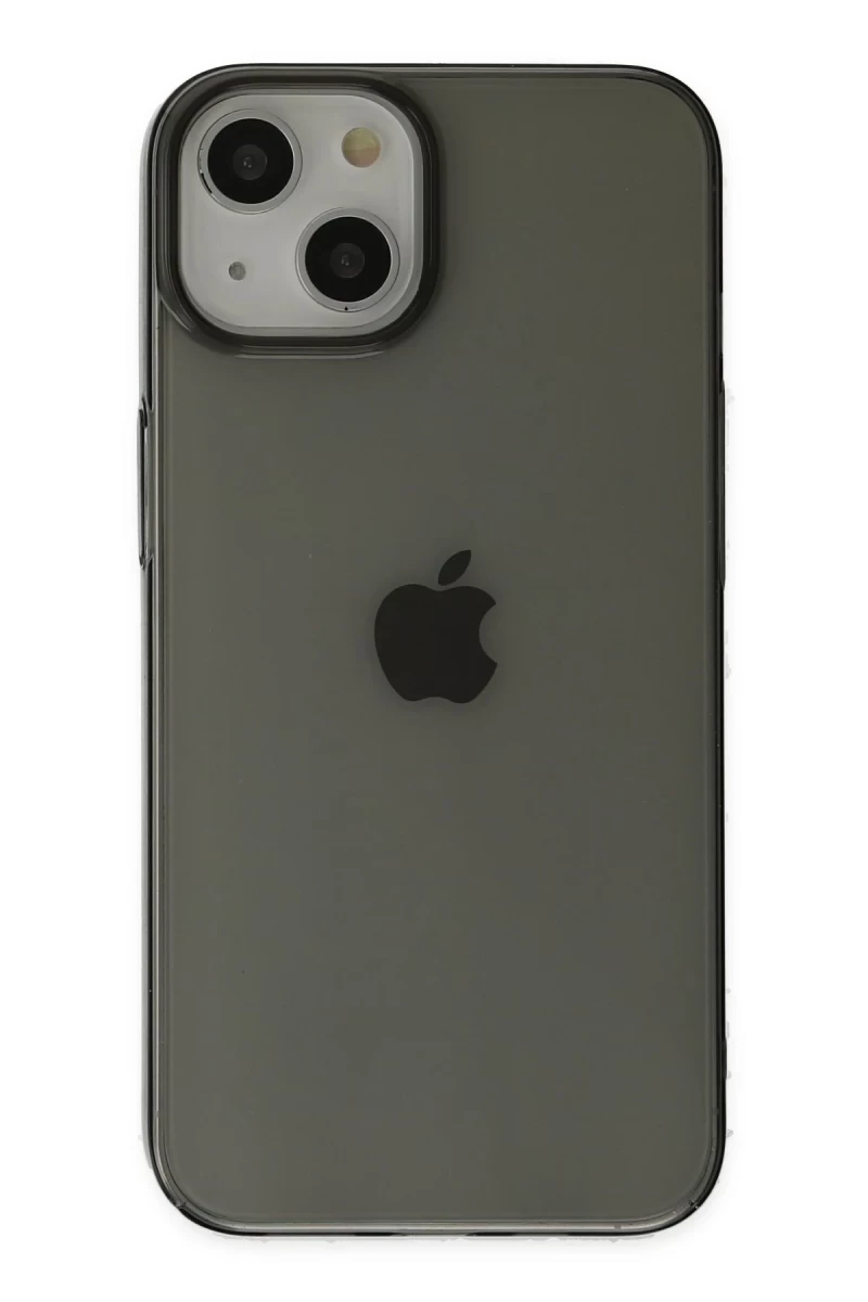 Apple iPhone 14 Plus Uyumlu Kılıf Pc Sert Şeffaf Kapak - Siyah