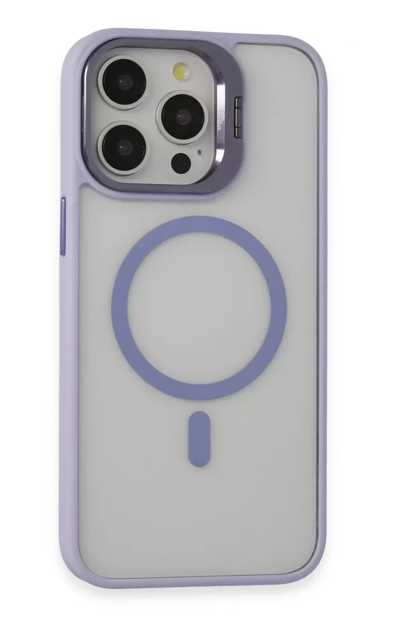 Joko Apple iPhone 15 Pro Uyumlu Kılıf Roblox Lens Magsafe Standlı Kapak - Lila
