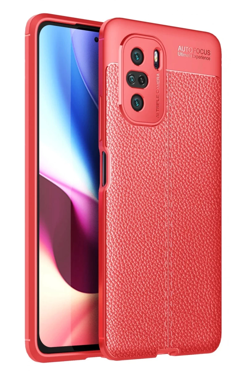 Xiaomi Poco F3 Uyumlu Kılıf Auto Focus Kapak - Kırmızı
