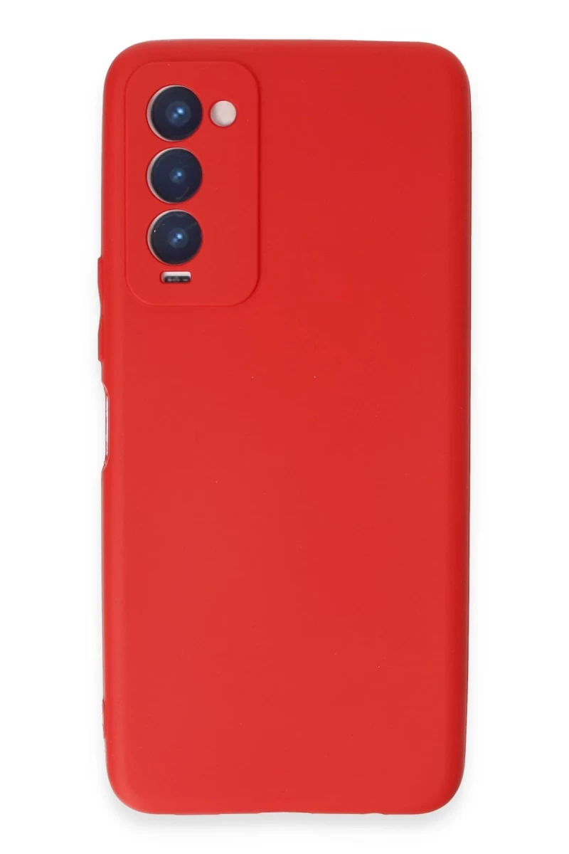 Tecno Camon 18 Uyumlu Kılıf First Silikon - Kırmızı