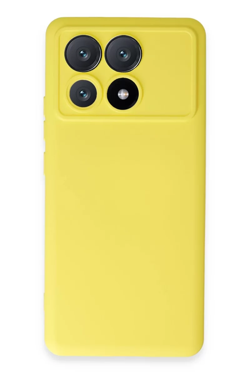 Xiaomi Poco X6 Pro Uyumlu Kılıf Nano içi Kadife Silikon - Sarı