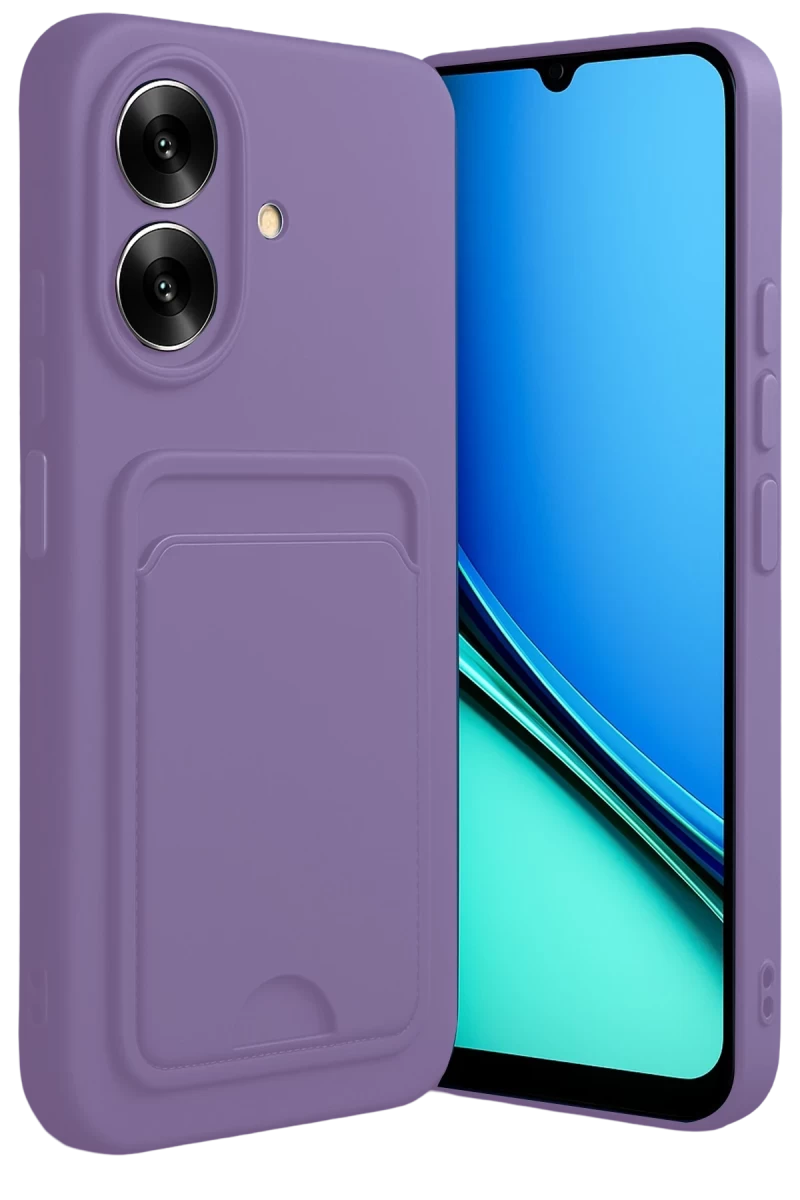 Realme Note 60 Uyumlu Kelvin Kartvizitli Silikon - Lila