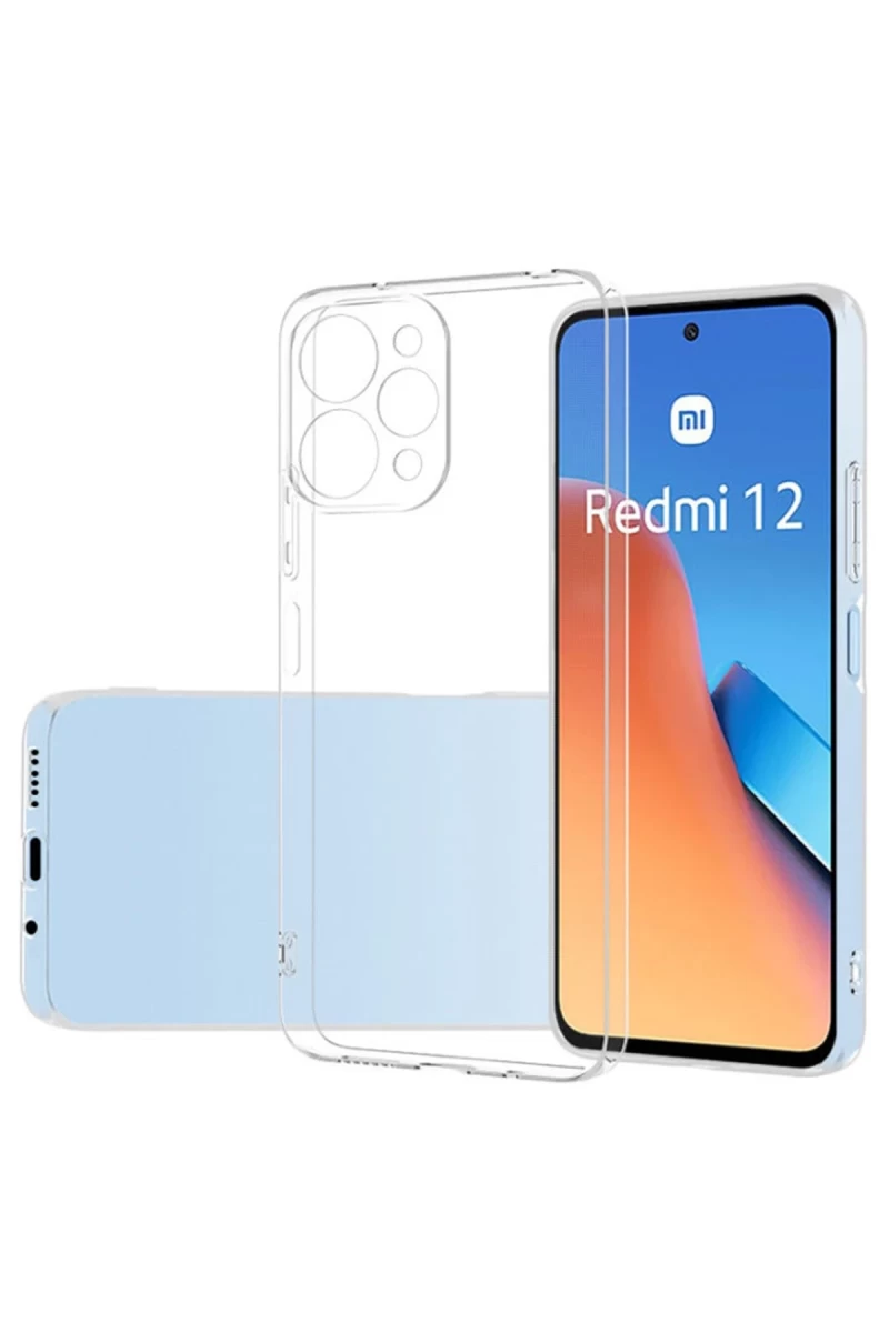 Xiaomi Redmi 12 Uyumlu Kılıf Lüx Şeffaf Silikon