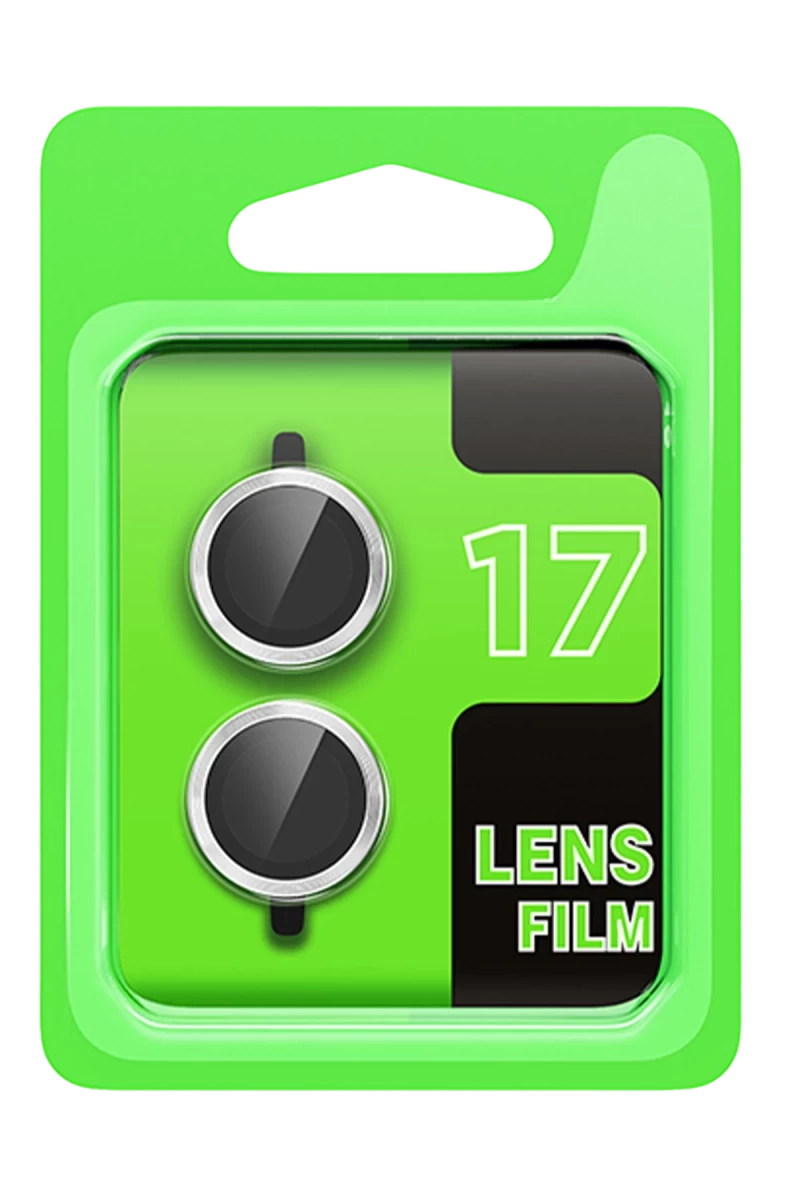 Apple iPhone 17 Uyumlu Raze Metal Kamera Lens - Gümüş