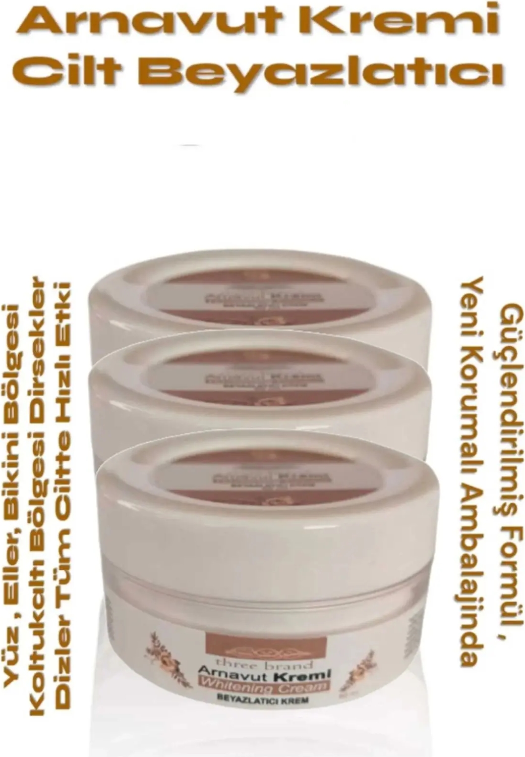 Three Brand Whitening Cream Arnavut Kremi 100 ml  Kremi x 3 Adet