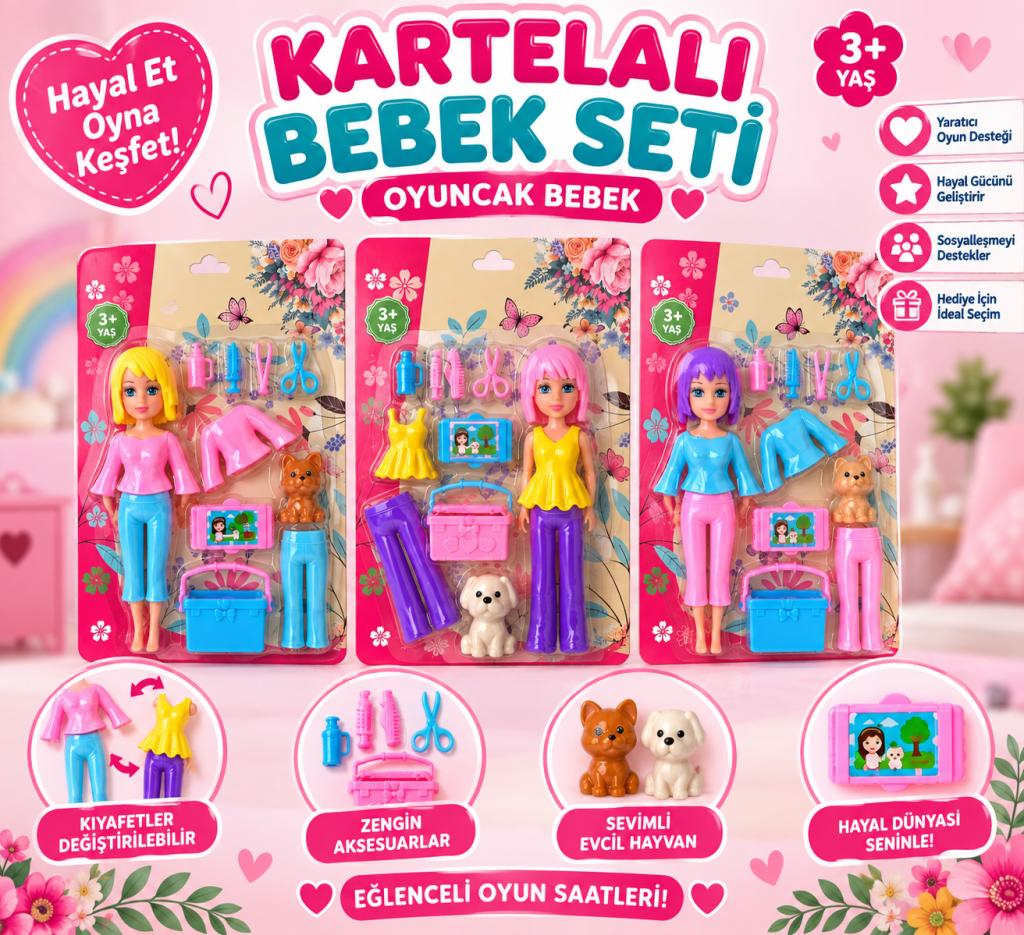 AMY-26M1 KARTELALI BEBEK SETİ OYUNCAK BEBEK(adet fiyatıdır)