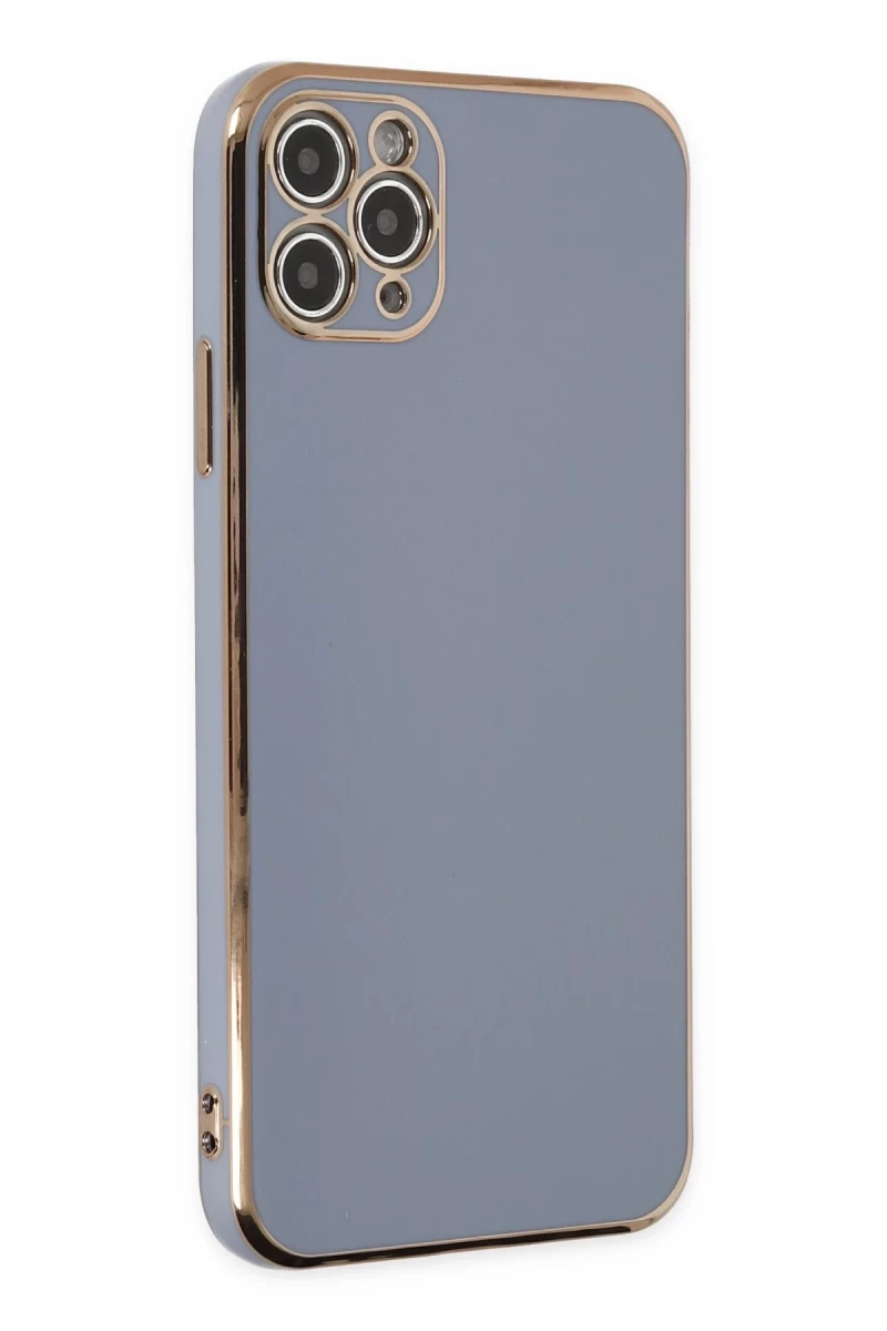 Apple iPhone 11 Pro Max Uyumlu Kılıf Volet Silikon - Mavi