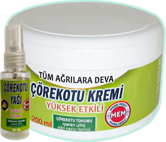 Çörek Otu Teskin Kremi  200 ml Yeşil Kavanoz + 30 ml Çörek Otu Yağı