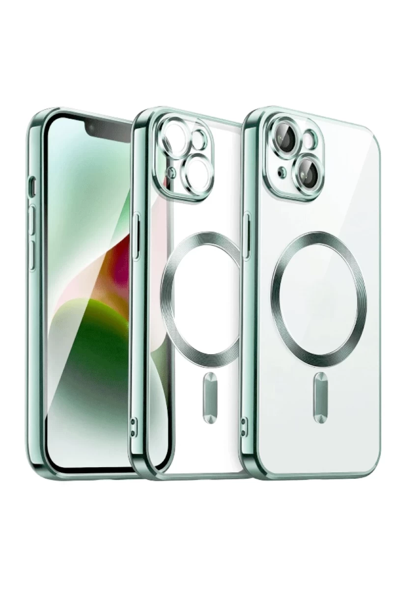 Apple iPhone 15 Uyumlu Kılıf Kross Magneticsafe Kapak - Açık Yeşil