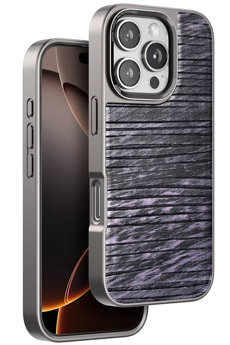 Venco Apple iPhone 16 Pro Uyumlu Wave Kapak - Derin Mor