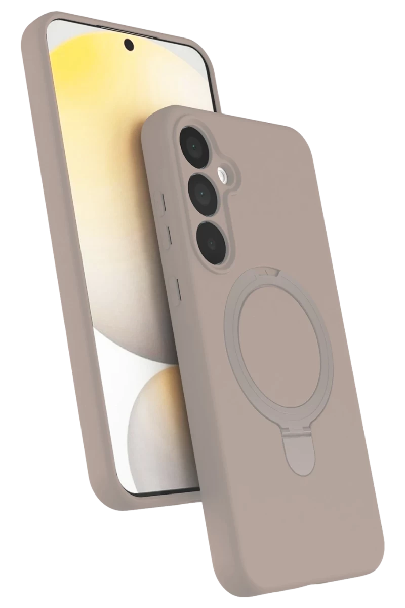 Samsung Galaxy A15 4G Uyumlu Regal Magsafe Standlı Kapak - Çöl Titanyum